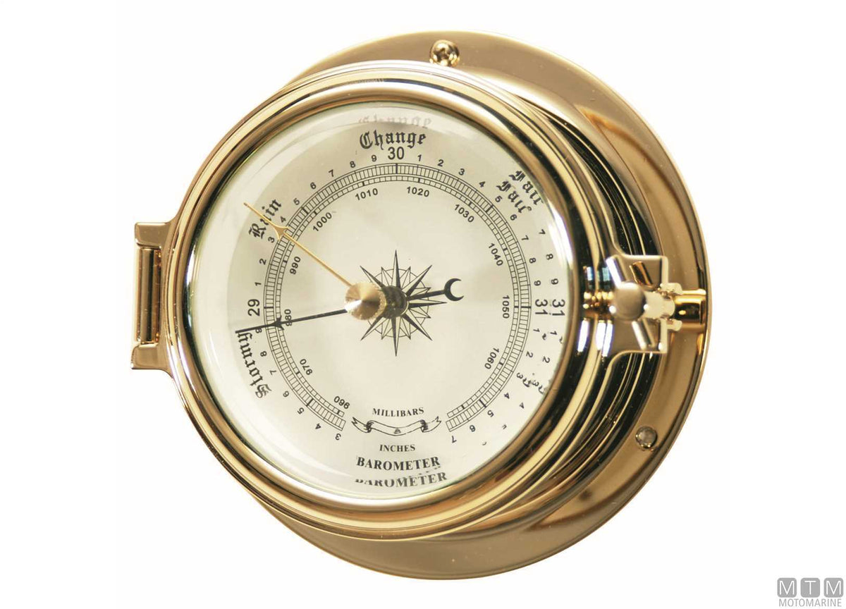 TERMOIGROMETRO CLASSE D120MM CASSA IN OTTONE LUCIDATO