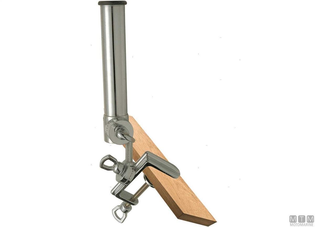 PORTACANNE DOPPIO SNODO E MORSETTO D40MM IN OTTONE CROMATO