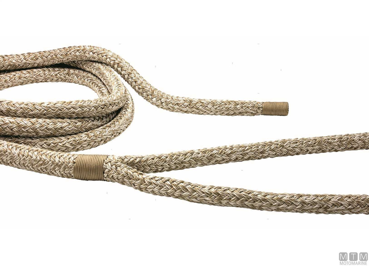 TRECCIA ORMEGGIO BEIGE CON GASSA 75CM D28MM 16M