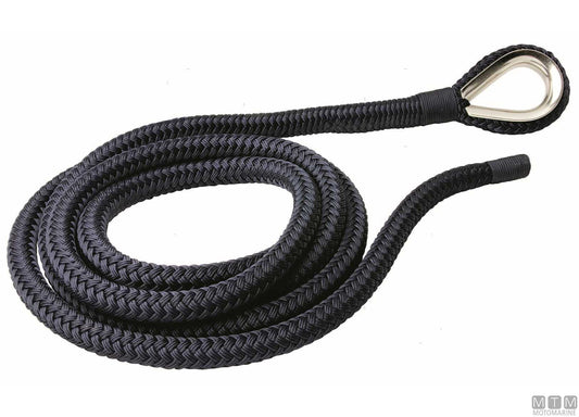 TRECCIA ORMEGGIO BLU CON REDANCIA IN ACCIAIO INOX D32MM 16M