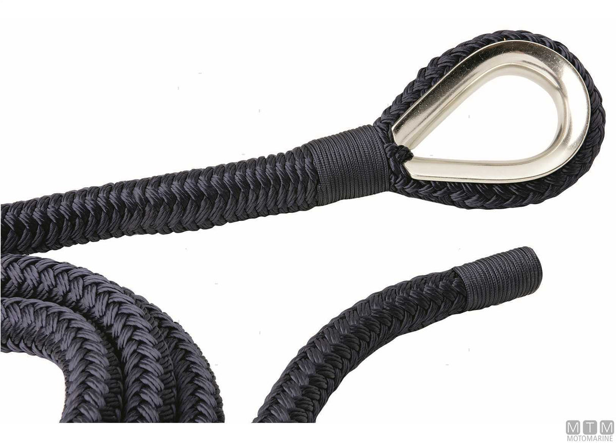 TRECCIA ORMEGGIO BLU CON REDANCIA IN ACCIAIO INOX D24MM 16M