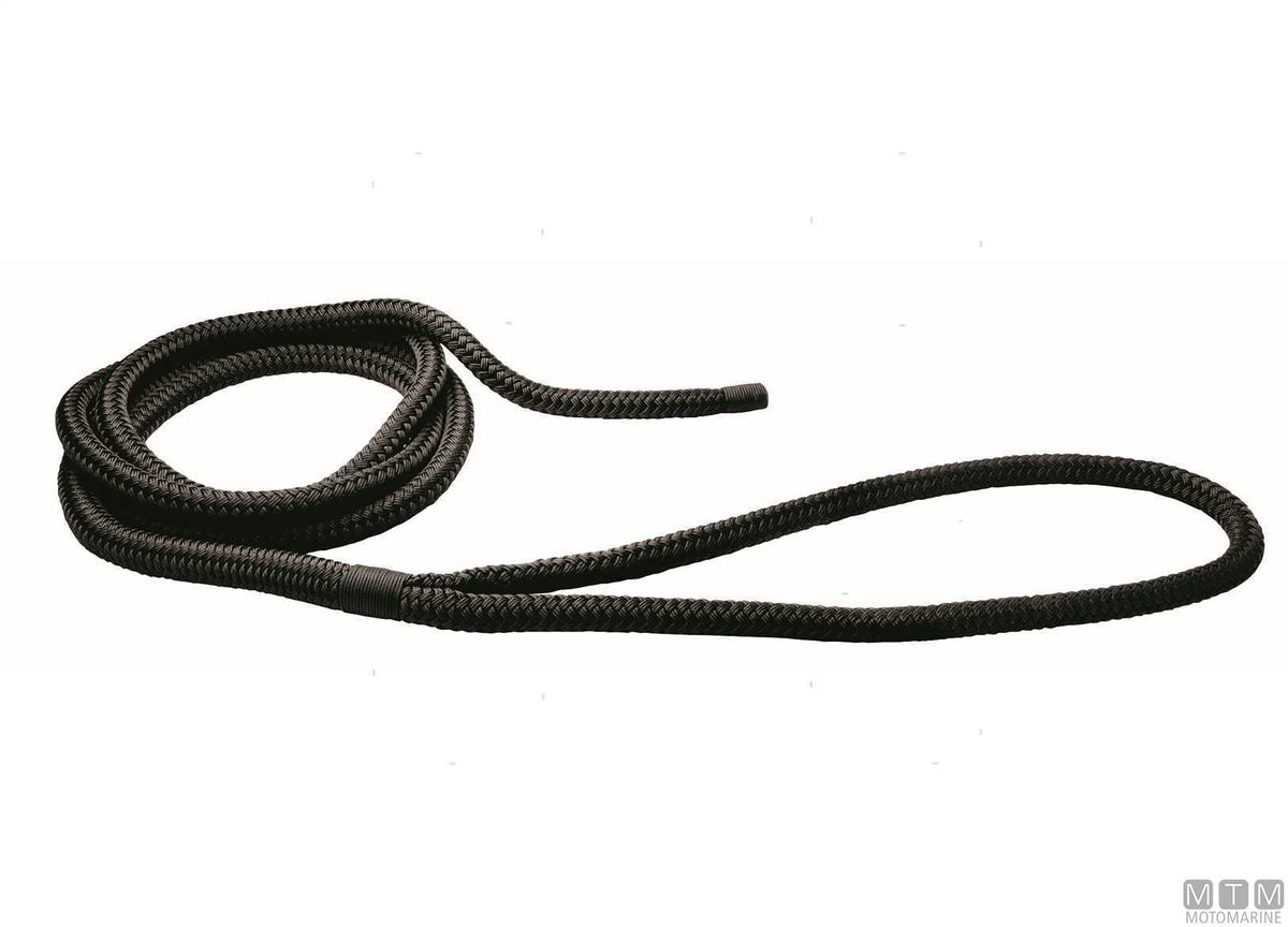 TRECCIA ORMEGGIO NERA CON GASSA 75CM D24MM 16M