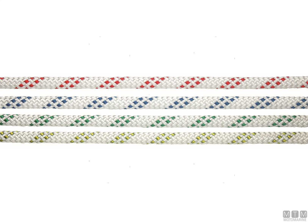 DRIZZA RACING BIANCA CON SPIA GIALLA IN POLIESTERE D6MM 200M