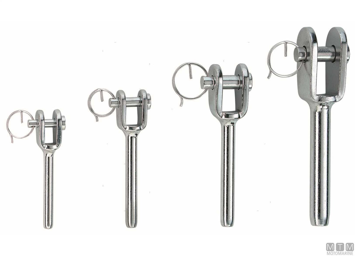 TERMINALE A PRESSARE FORCELLA PER CAVO D4MM ACCIAIO INOX 316