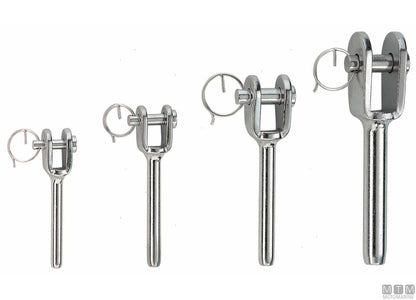 TERMINALE A PRESSARE FORCELLA PER CAVO D4MM ACCIAIO INOX 316