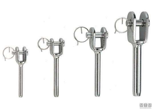 TERMINALE A PRESSARE FORCELLA PER CAVO D5MM ACCIAIO INOX 316