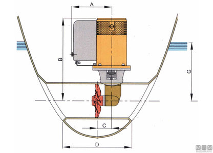 ELICA DI MANOVRA BOW PROPELLER VETUS 125KGF 12V