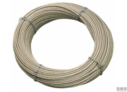 FUNE IN ACCIAIO INOX D4MM 19 FILI RIGIDA 50M