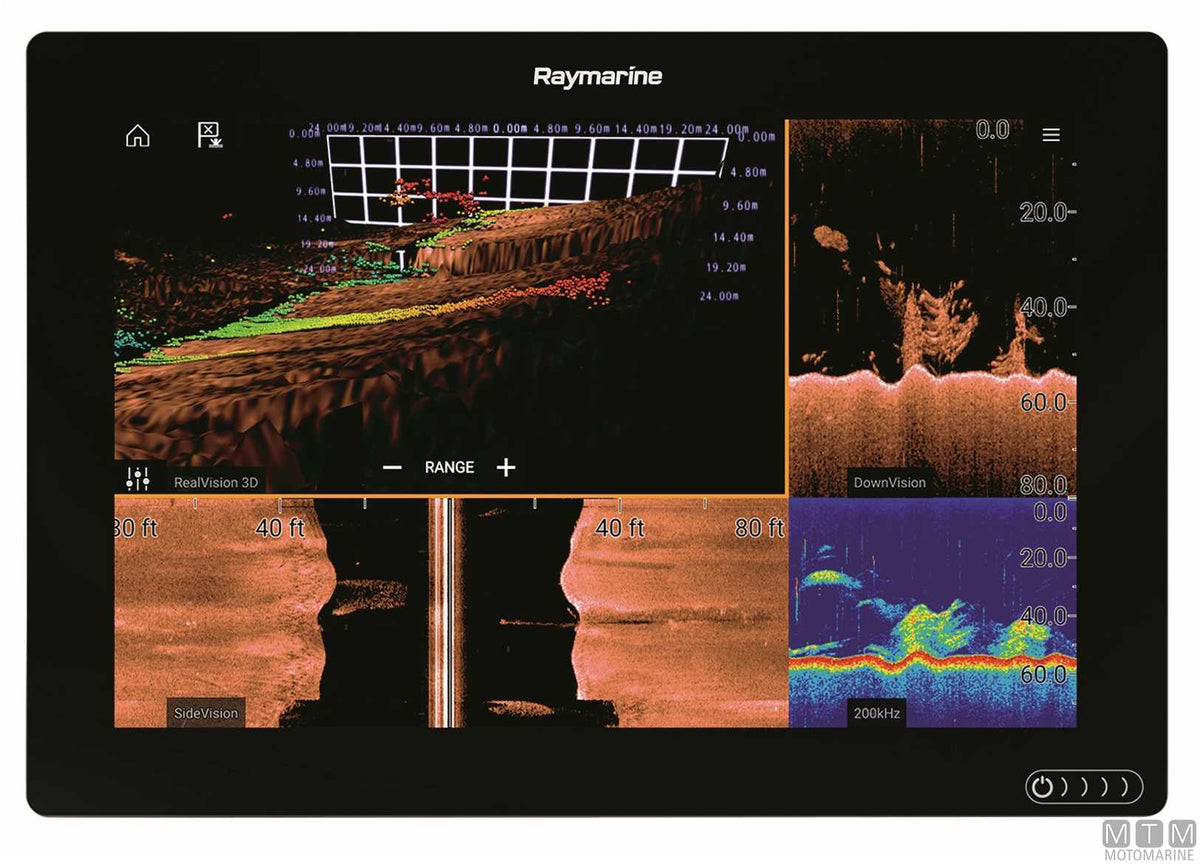 RAYMARINE AXIOM+ 12 RV 3D CHARTPLOTTER/FISHFINDER+TRASDUTTORE