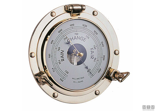 BAROMETRO OBLO D180MM OTTONE