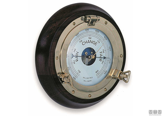 OROLOGIO OBLO D230MM LEGNO/OTTONE
