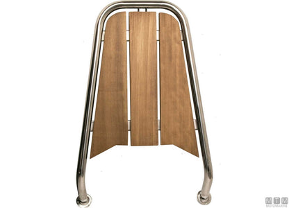 DELFINIERA ROY MARINE 75X48CM IN ACCIAIO INOX 316 E TEAK