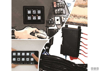 PANNELLO CON INTERRUTTORI TOUCH 6P LED IP67