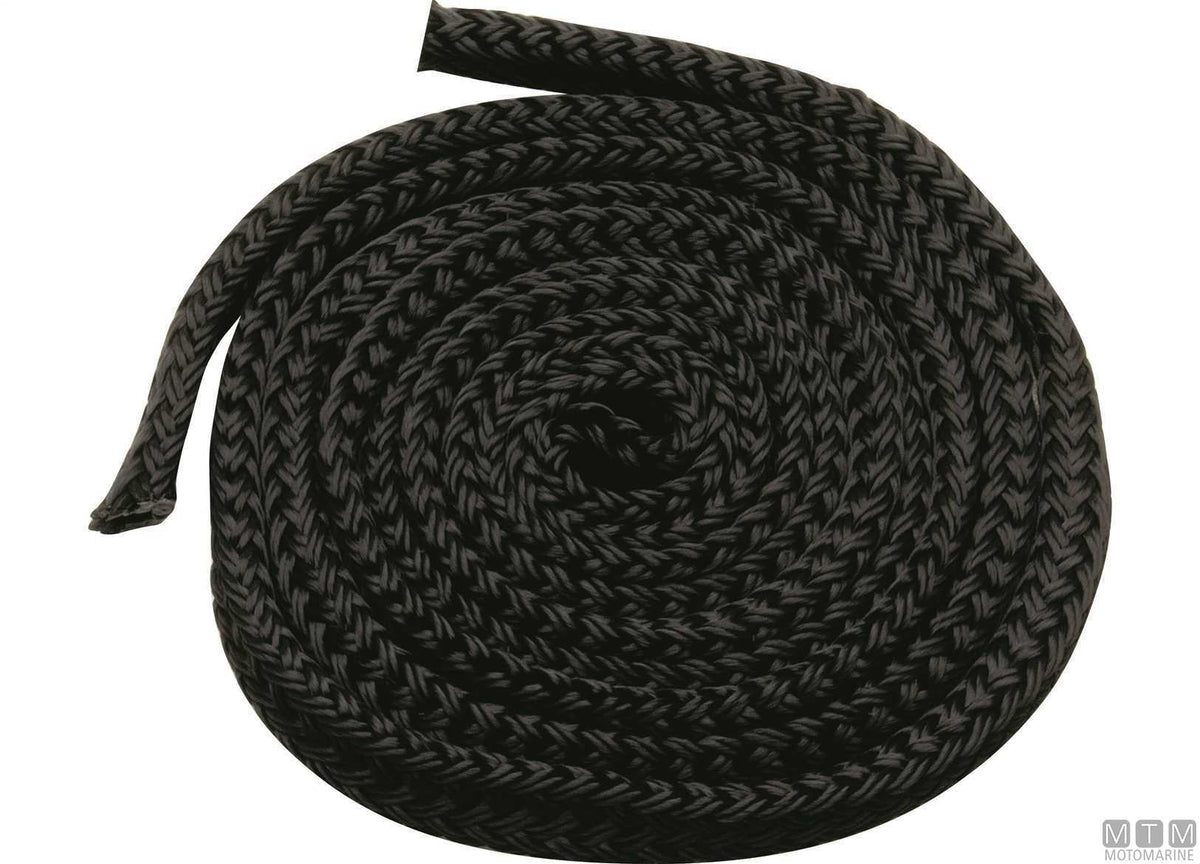 CIMA PIATTA PER PARABORDI NERA IN POLIESTERE D14MM 2M