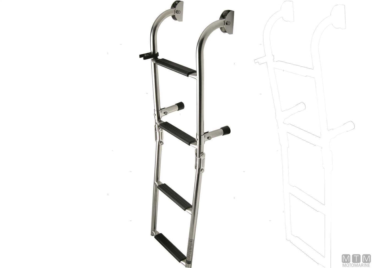 SCALETTA PIEGHEVOLE A 3 GRADINI ACCIAIO INOX 316