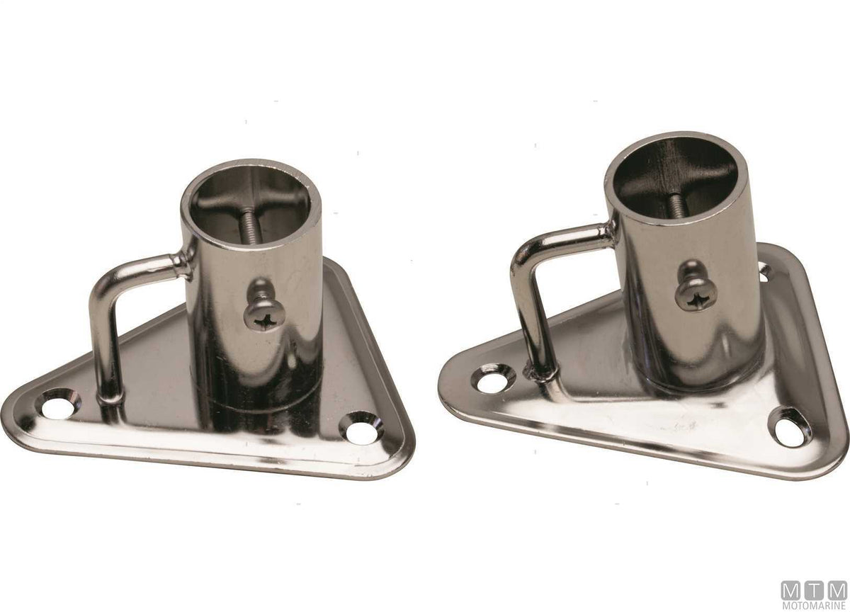 BASE CANDELIERE TRIANGOLARE PIANA D25MM ACCIAIO INOX 316