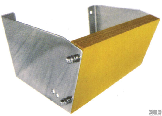 SUPPORTO MOTORE ANGOLATO ACCIAIO INOX E LEGNO