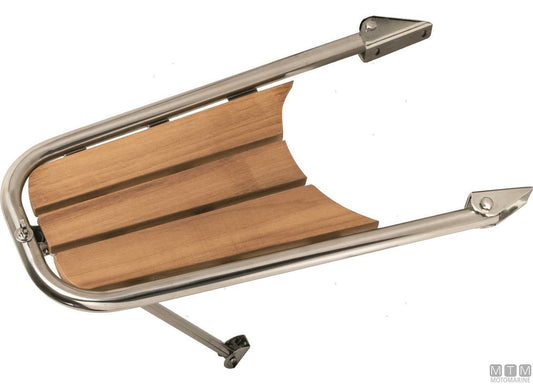 DELFINIERA ROY MARINE 65X33CM IN ACCIAIO INOX 316 E TEAK