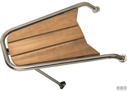 DELFINIERA ROY MARINE 75X48CM IN ACCIAIO INOX 316 E TEAK