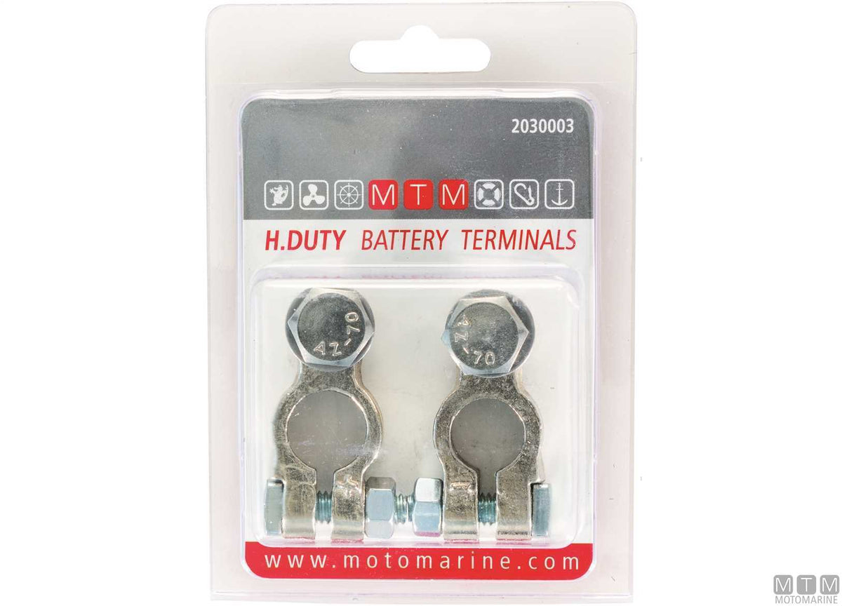 MORSETTI BATTERIA BLISTER IN OTTONE CON VITI INOX