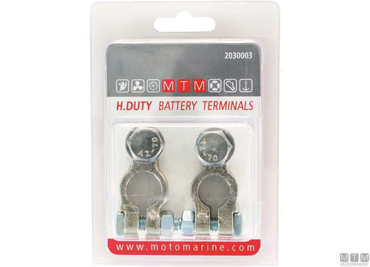 MORSETTI BATTERIA BLISTER IN OTTONE CON VITI INOX