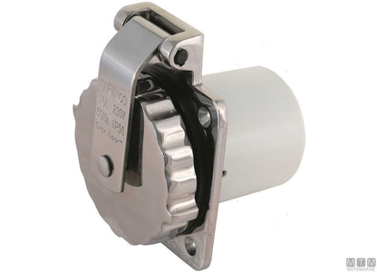 PRESA QUADRA MARINCO 32A ACCIAIO INOX