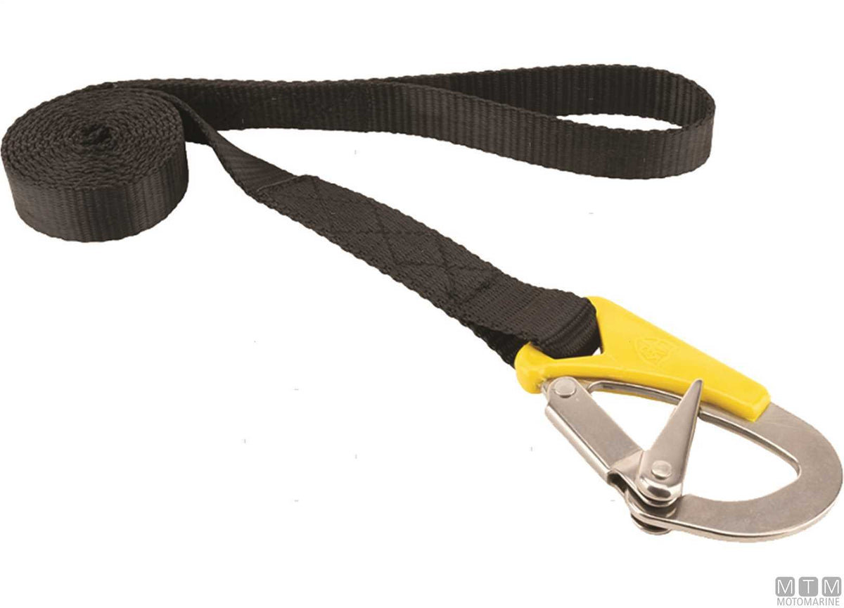 CINGHIA DI SICUREZZA VSG ESTENSIBILE L100<200CM CON 2 MOSCHETTONI