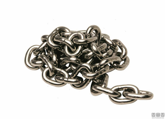SPEZZONE CATENA DIN5685A D8MM 2M ACCIAIO INOX 316