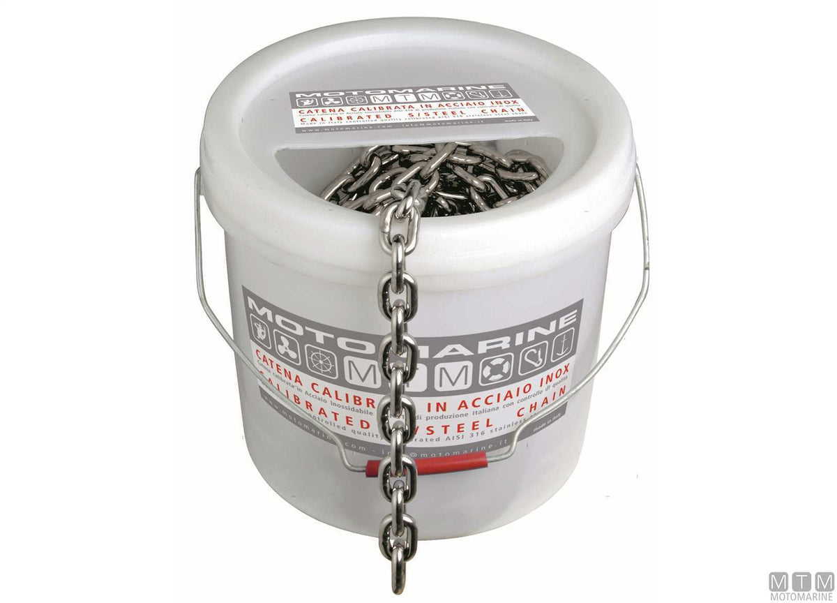 CATENA CALIBRATA DIN766 D7MM 50M ACCIAIO INOX 316 G40