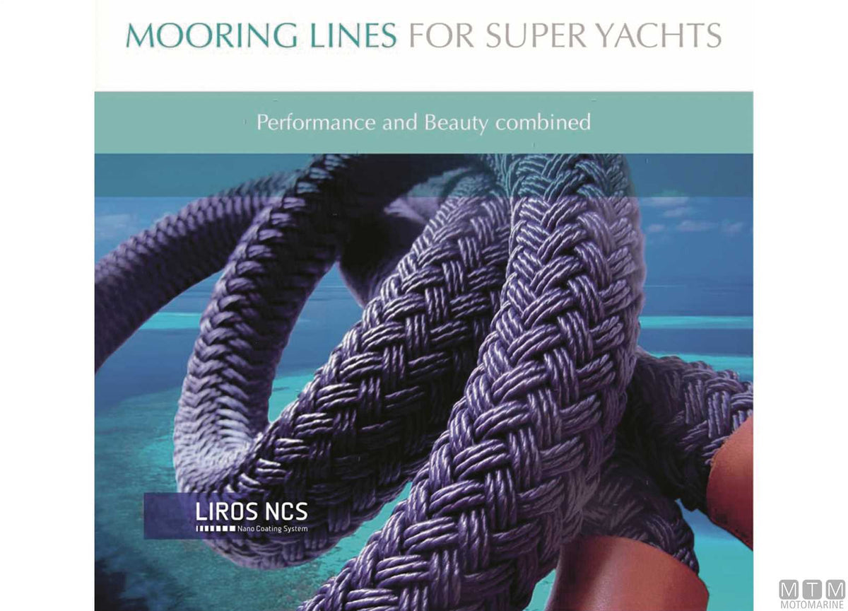 TRECCIA ORMEGGIO LIROS SUPER YACHT BLU IN POLIESTERE D28MM 100M