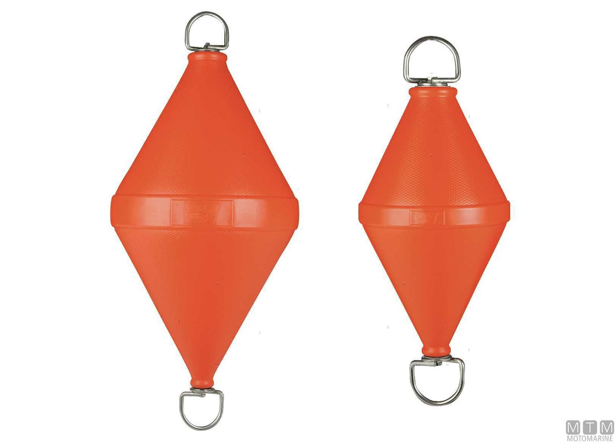 BOA ORMEGGIO BICONICA CON ASTA INOX D32CM H80CM ARANCIO