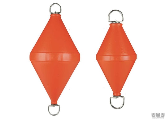 BOA ORMEGGIO BICONICA CON ASTA INOX D32CM H80CM ARANCIO