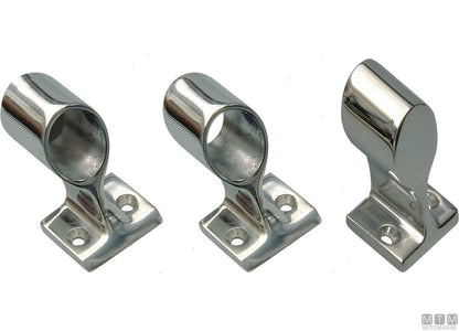 SUPPORTO TERMINALE SINISTRO NEW LINE D22MM ACCIAIO INOX 316