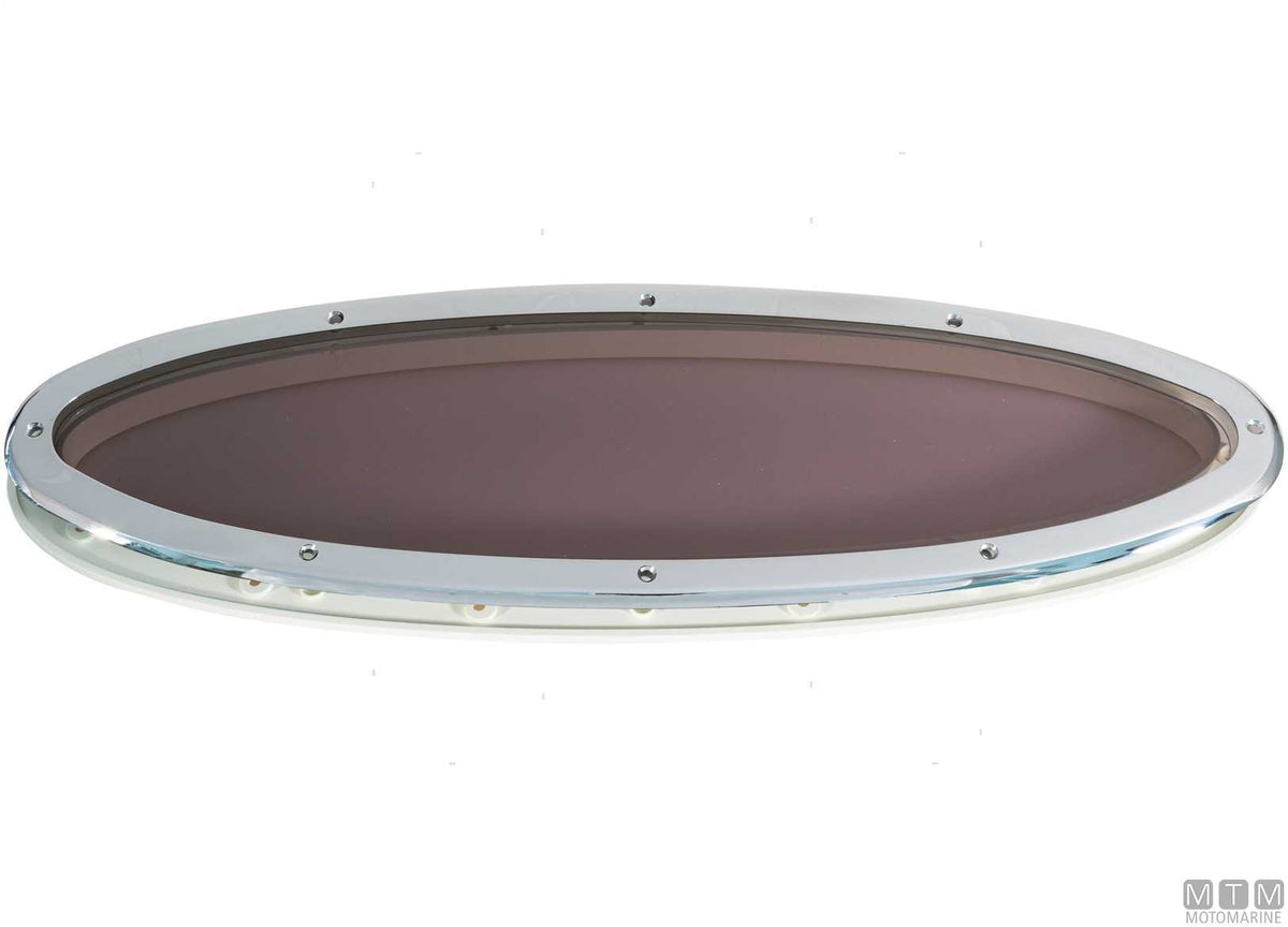OBLO' OVALE FISSO MTM 198X457MM IN ACCIAIO INOX
