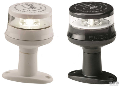 FANALE DI VIA LED 360 BIANCO SU BASETTA CORPO NERO H110MM