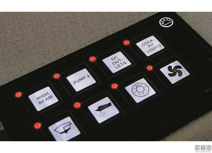 PANNELLO CON INTERRUTTORI TOUCH 6P LED IP67