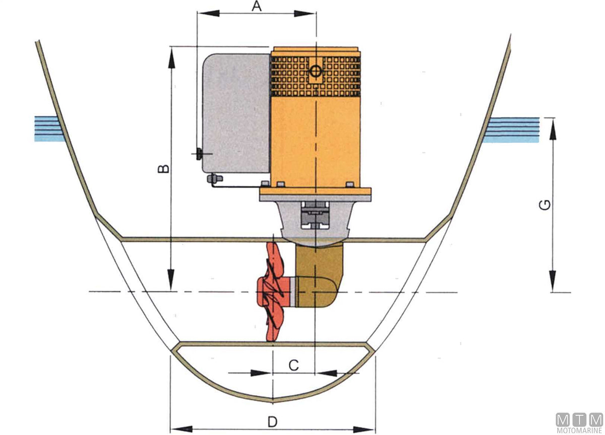 ELICA DI MANOVRA BOW PROPELLER VETUS 75KGF 12V