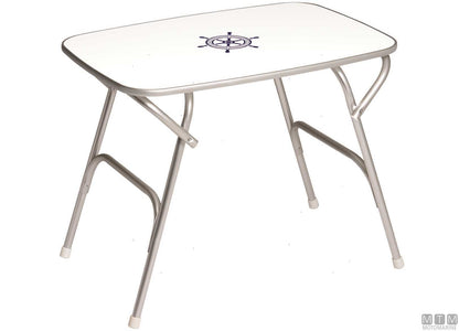 TAVOLINO FORMA TOP ROUNDED M250H 88X51CM H70CM IN MELAMINA/ALLUMINIO