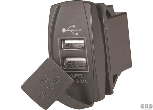 INTERRUTTORE CON DOPPIA PRESA USB