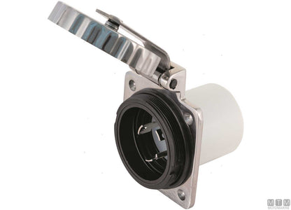 PRESA QUADRA MARINCO 16A ACCIAIO INOX