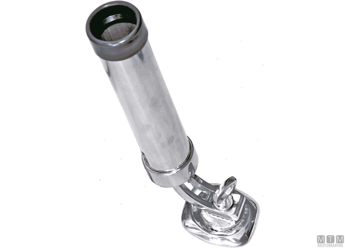 PORTACANNE ORIENTABILE D40MM IN ACCIAIO INOX BASE SAGOMATA