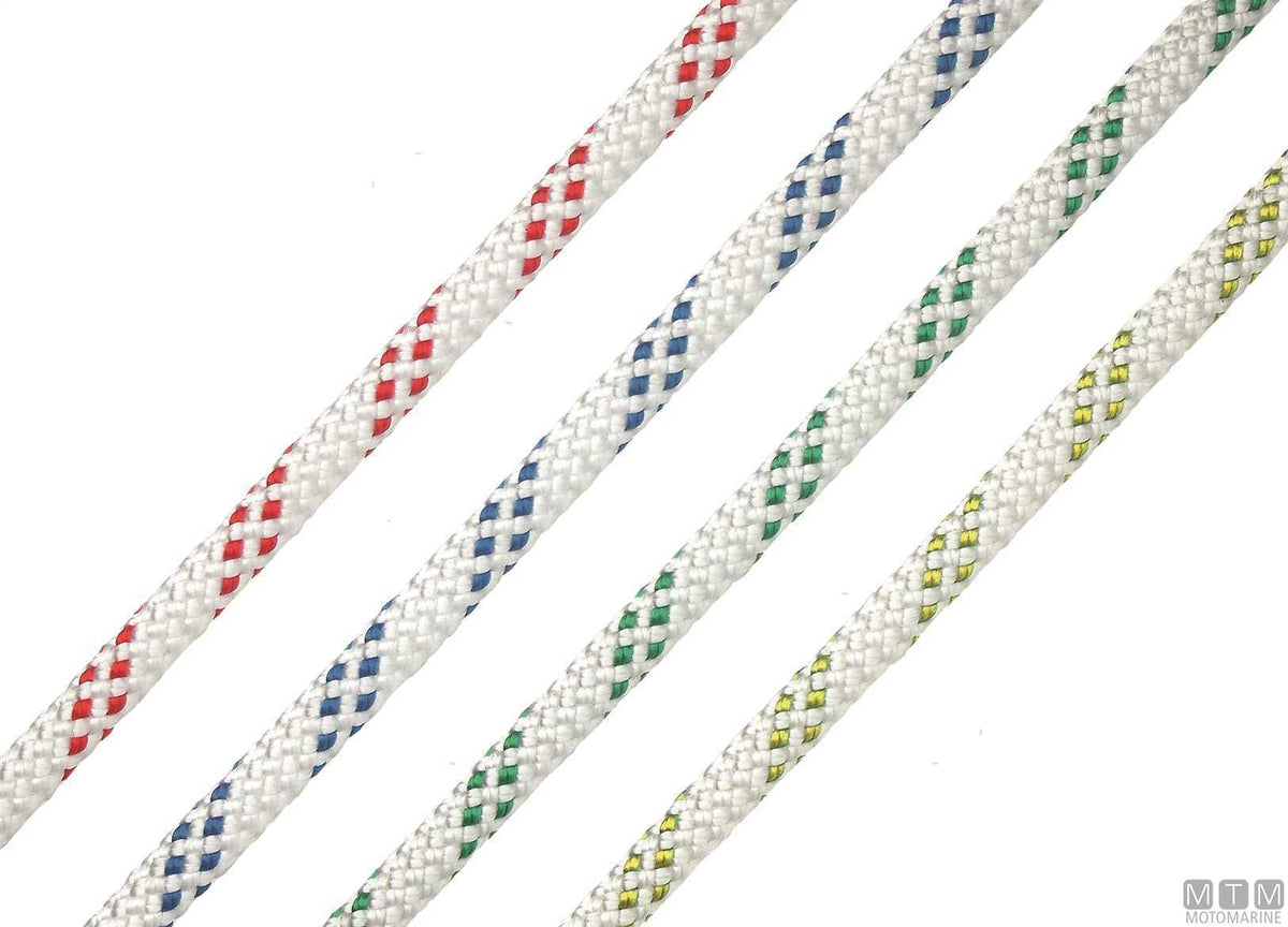 DRIZZA RACING BIANCA CON SPIA VERDE IN POLIESTERE D8MM 200M