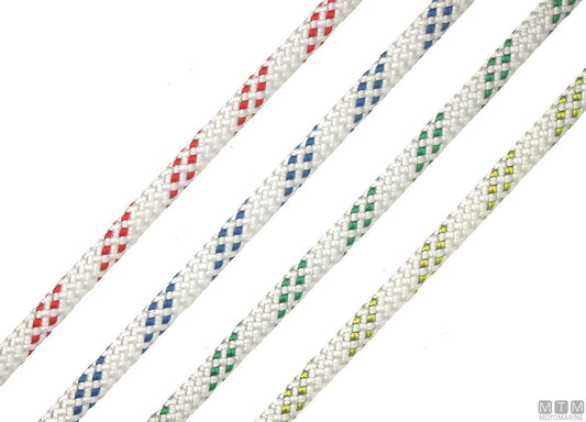 DRIZZA RACING BIANCA CON SPIA BLU IN POLIESTERE D6MM 200M