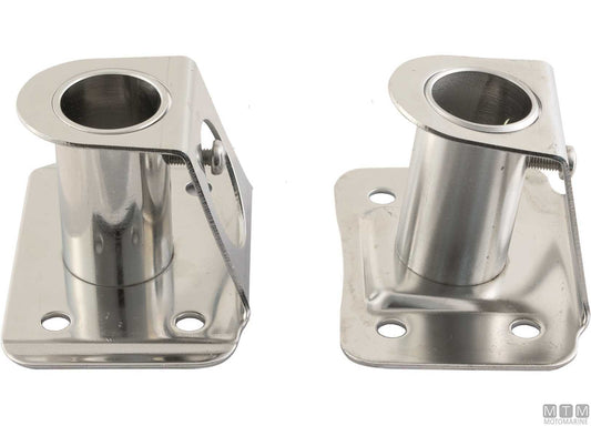 BASE CANDELIERE QUADRA PIANA D25MM ACCIAIO INOX 316