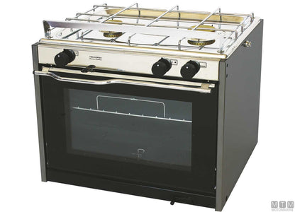 CUCINA A GAS 2 FUOCHI E FORNO TECHIMPEX PORTOFINO INOX 18/8