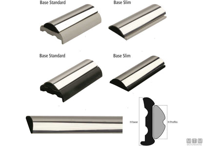 BASE NERA SLIM PER SUPPORTO PROFILO PARABORDO SPHAERA H40MM L12M