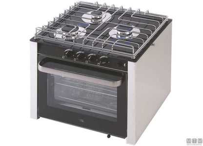 CUCINA A GAS 2 FUOCHI E FORNO CAN INOX 18/8