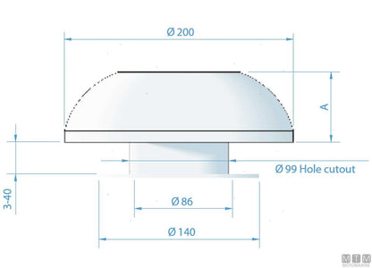 AERATORE DECK ROCA D200MM IN PLASTICA