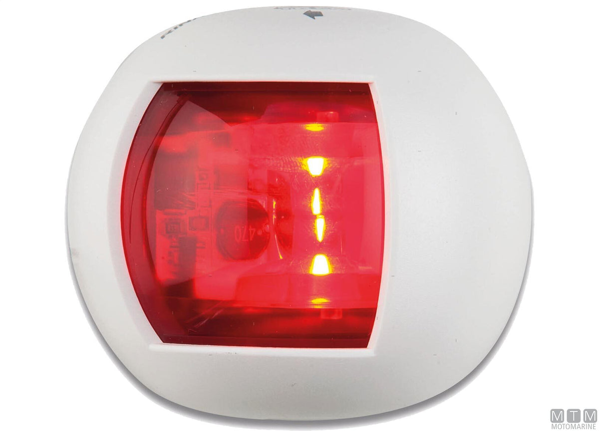 FANALE DI VIA LATERALE LED ROSSO MEZZA SFERA BIANCO 70X63MM
