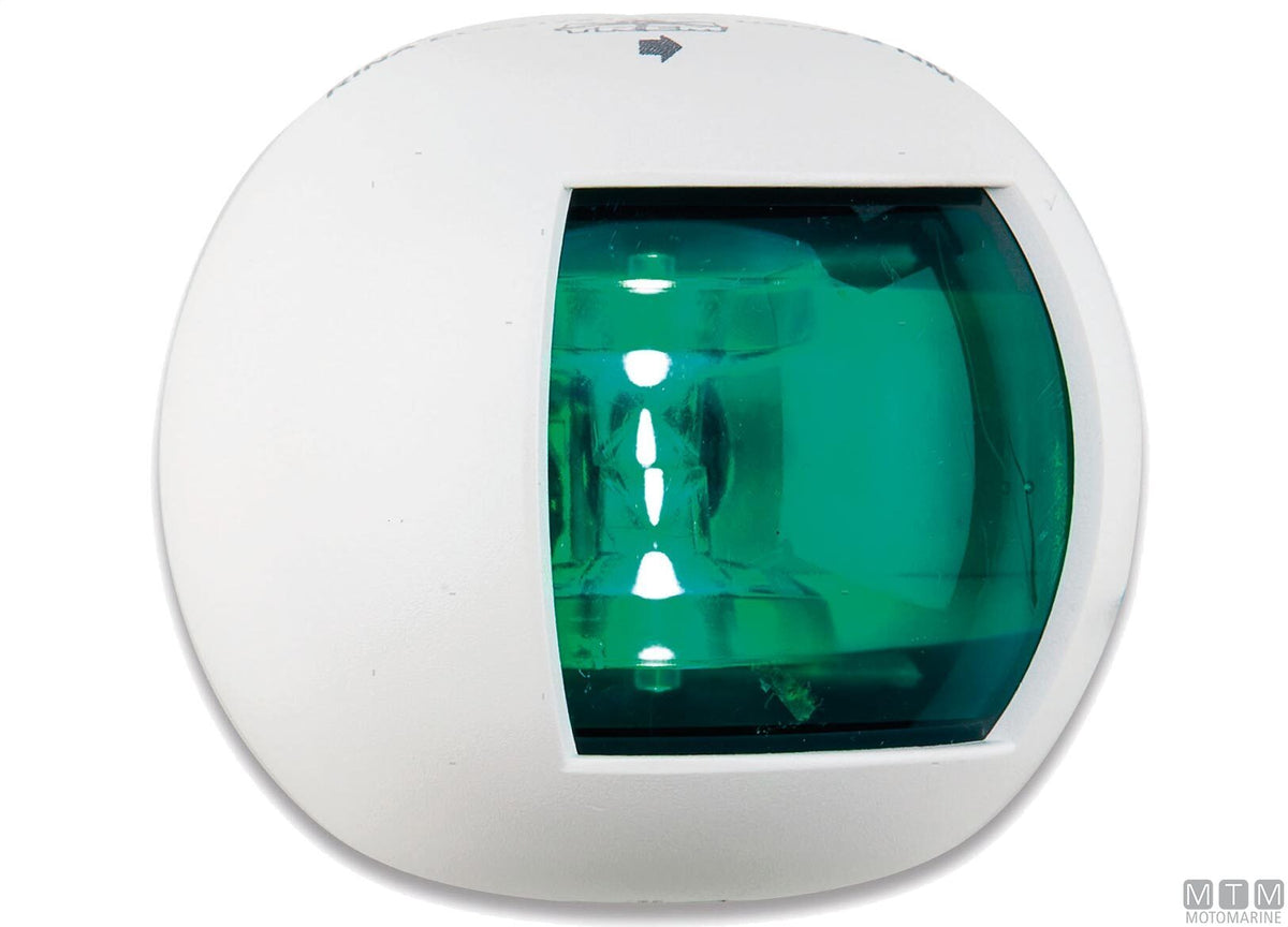 FANALE DI VIA LATERALE LED VERDE MEZZA SFERA BIANCO 70X63MM